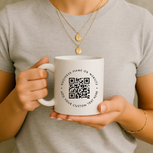 Mug Code QR Minimaliste Nettoyer Simple Entreprise B