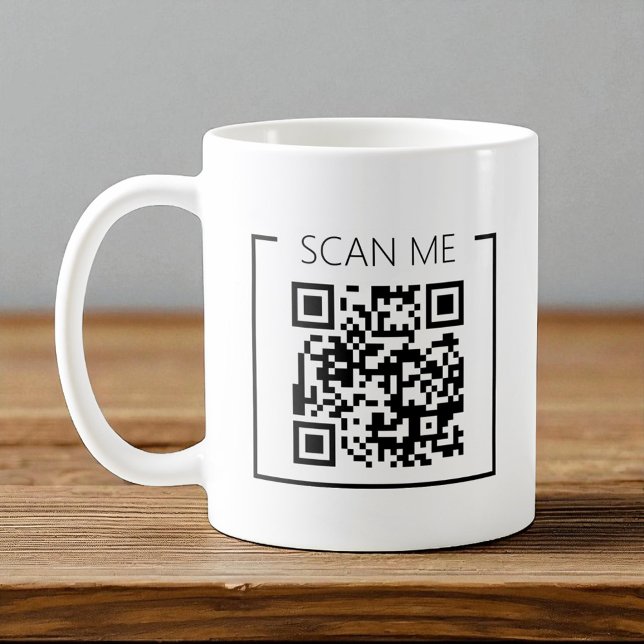 Mug Code QR Minimaliste Scannez-Moi Entreprise (Créateur téléchargé)