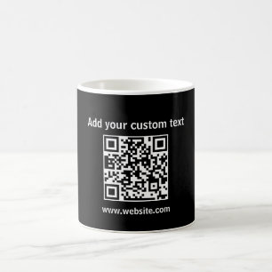 Mug Code Qr personnalisé noir café simple entreprise M
