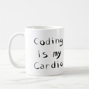 Mug Coding est mon Coder programmeur Cardio Funny