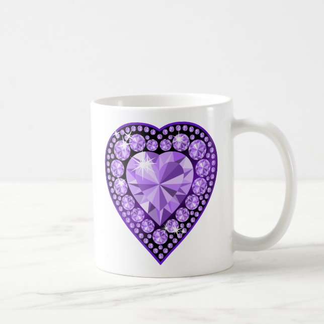 Mug Coeur Amethyst Gem (Droite)