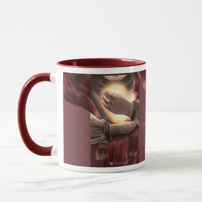 Mug Coeur ["amour de compassion de douceur"] (Gauche)