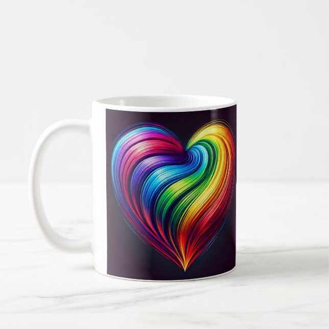 Mug Coeur arc-en-ciel (Gauche)