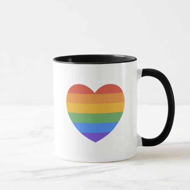 Mug Coeur arc-en-ciel (Droite)