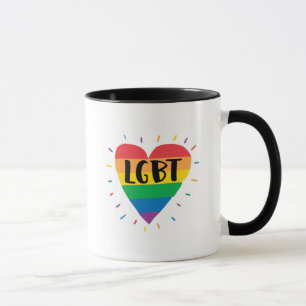Mug Coeur arc-en-ciel LGBT