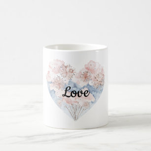 Mug Coeur bleu rose