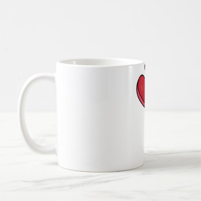 Mug Coeur cassé Lollipop Candy Rouge (Gauche)