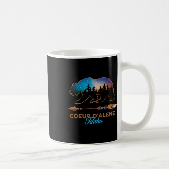 Mug Coeur D'alene Idaho Bear Starry Night Travel Souve (Droite)