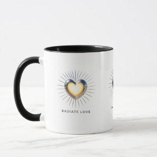 Mug Cœur d'amour rayonnant de rayons