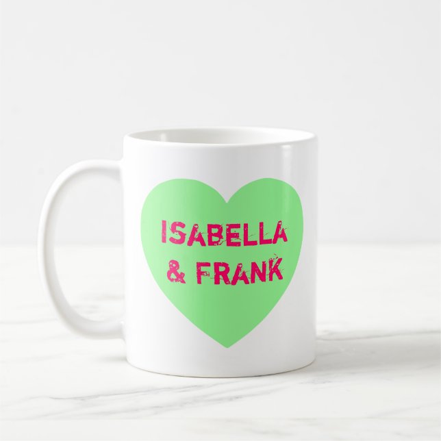 Mug Coeur de conversation vert (Gauche)