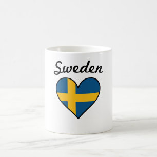 Mug Coeur de drapeau de la Suède