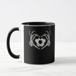 Mug Coeur de football Squelette main Halloween Costume