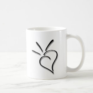 Mug Coeur de giclement de culot -