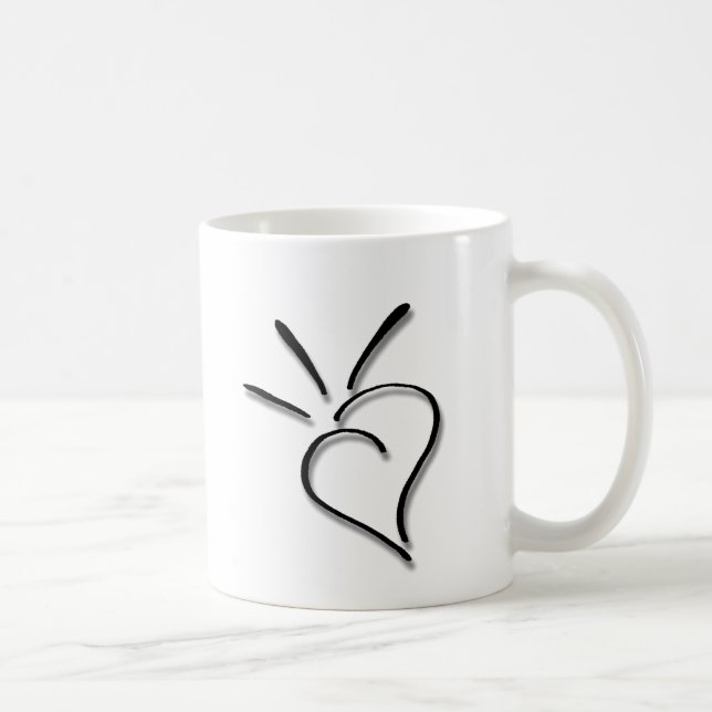 Mug Coeur de giclement de culot - (Droite)