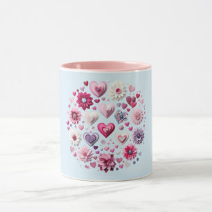 Mug Coeur de la Saint Valentin florale