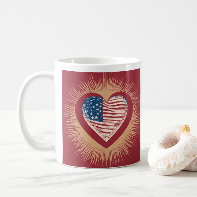 Mug Coeur de l'Amérique (Avec donut)