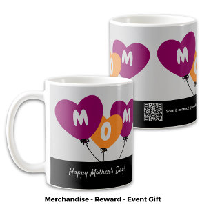 Mug Cœur de Maman Sociale Ballons Bonne Fête des Mères