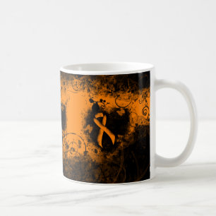 Mug Coeur de pontage du ruban orange