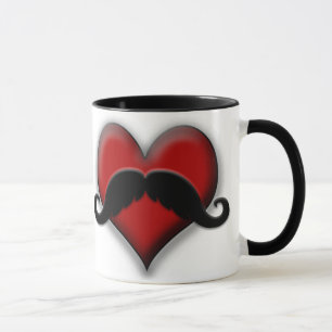 Mug Coeur de rouge de moustache