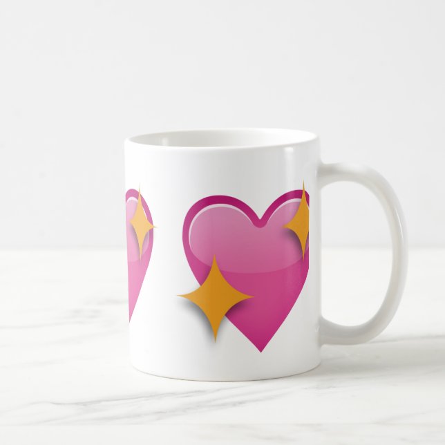 Mug Coeur de scintillement Emoji (Droite)