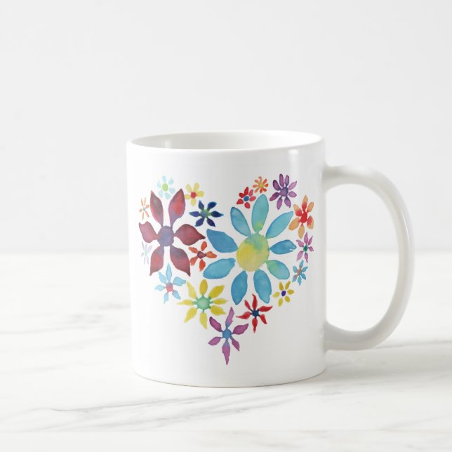 Mug Coeur des fleurs (Droite)