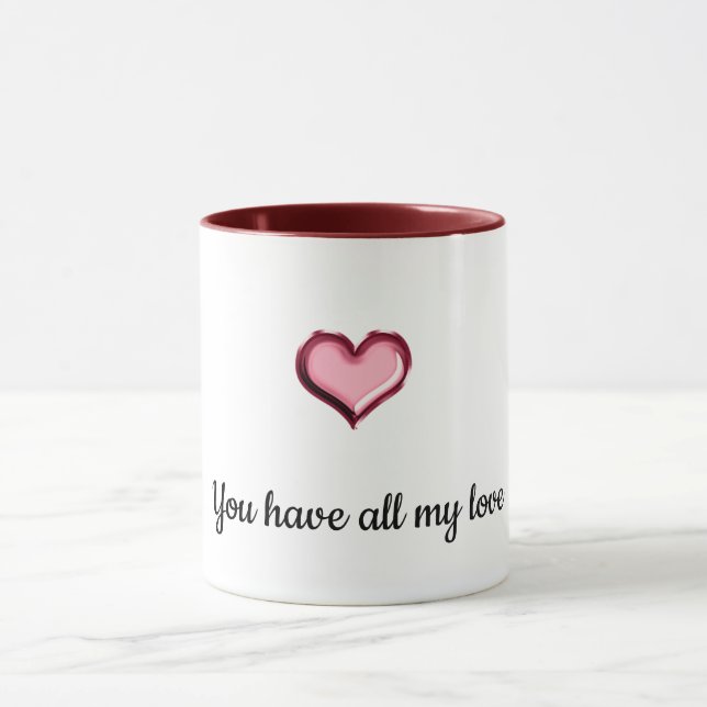 Mug Coeur des lèvres Tout mon amour (Centre)