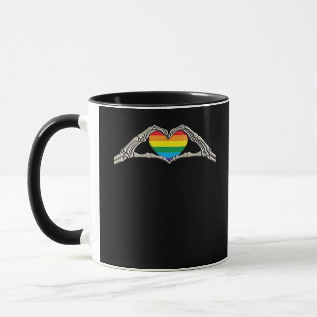 Mug Coeur des mains osseuses actif (Gauche)