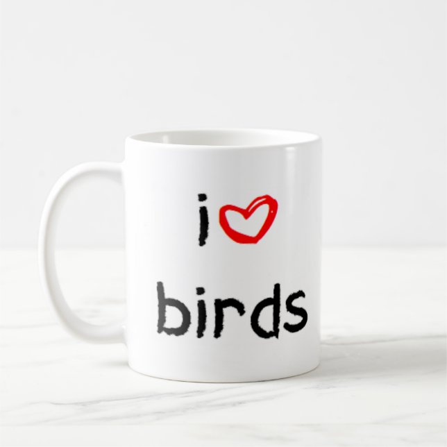 Mug coeur des oiseaux (Gauche)