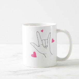 Mug Coeur drôle de la Saint-Valentin Je t'aime Signe d