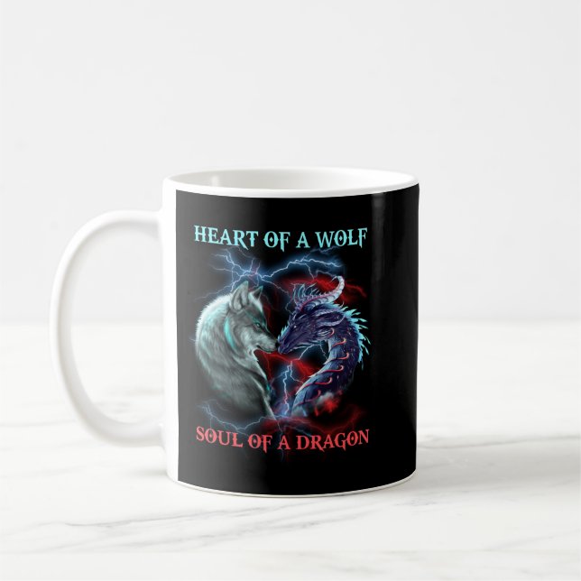 Mug Coeur d'une âme de loup de dragon (Gauche)