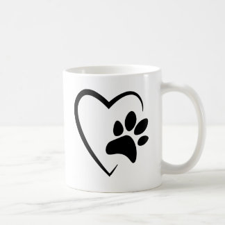 Mug Coeur Empreinte de patte animal
