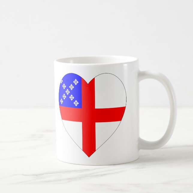 Mug Coeur épiscopal de drapeau (Droite)