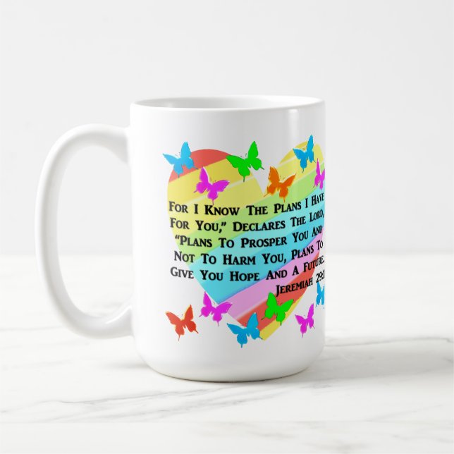 MUG COEUR ET COEUR JEREMIAH 29:11 (Gauche)