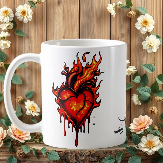 Mug Coeur flamboyant. (Créateur téléchargé)
