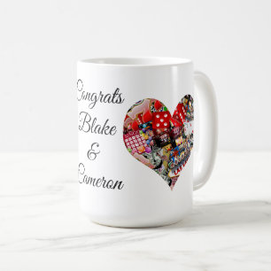 Mug Cœur - Forme de carte à jouer de Las Vegas