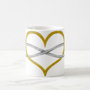 Mug Coeur Infinity Gold Silver