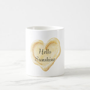 Mug Cœur Jaune Bonjour Soleil