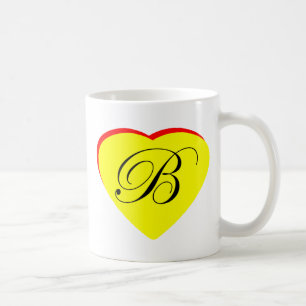 Mug Coeur jaune rouge B Faire-part de mariage Le MUSÉE