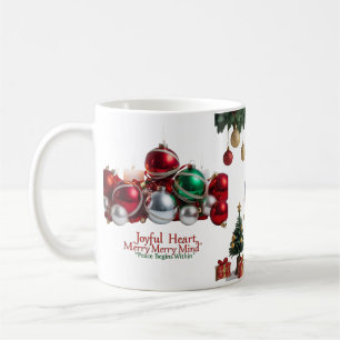 Mug Cœur Joyeux, Esprit Joyeux Joyeux — Noël Classique