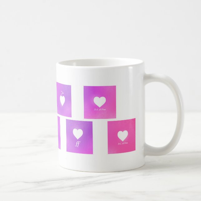 Mug Coeur Musique Notation Amour Langue (Droite)