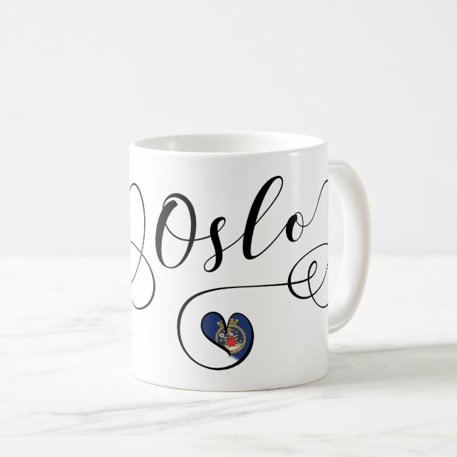 Mug Coeur Oslo Mug, norvégien (Devant droit)