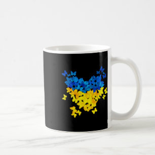 Mug Cœur Papillon Drapeau Ukraine Ukrainien Ukrainien
