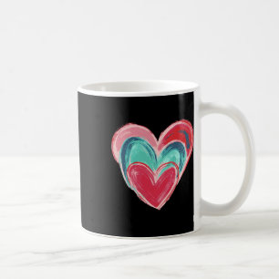 Mug Cœur Rétro Coloré de la Saint-Valentin pour Femmes