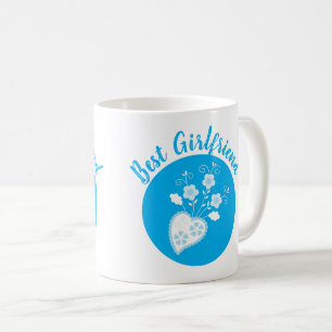 Mug Coeur romantique bleu portugais