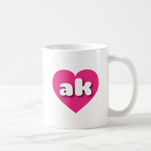 Mug Coeur rose chaud de l'Alaska - I love ak