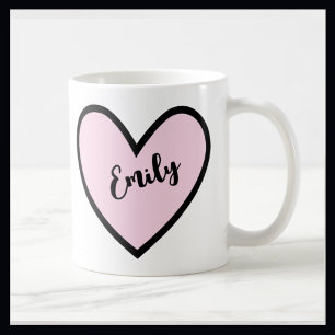 Mug Coeur rose et noir