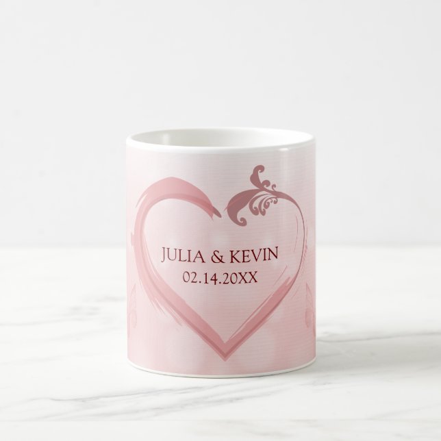 Mug Coeur rose saumon (Centre)