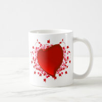 Coeur rouge brillant