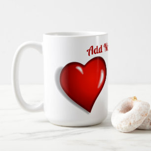 Mug Coeur rouge personnalisé