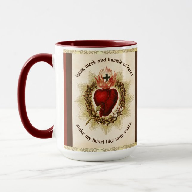 Mug Coeur sacré de Jésus Dévotion catholique (Gauche)